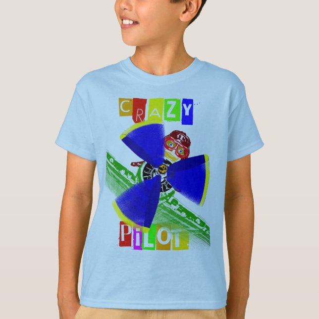 crazy pilot T-Shirt (Front)