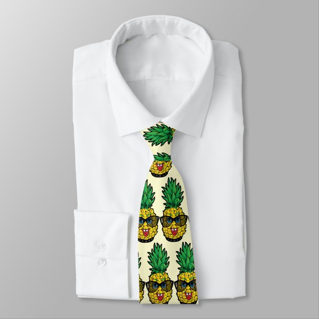 Crazy Pineapple  Neck Tie (Tied)