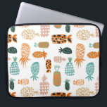 Crazy Pineapples Laptop Sleeve<br><div class="desc">Crazy pineapples illustration & seamless pattern</div>