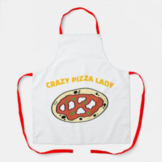 Crazy Pizza Lady All-Over Print Apron