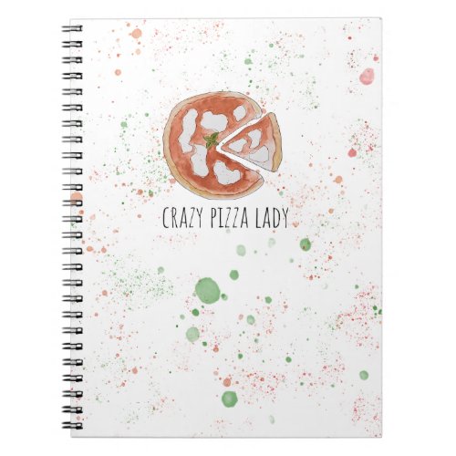 Crazy pizza lady notebook