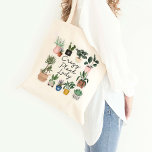 Crazy Plant Lady | Chic Watercolor Potted Plants Tote Bag<br><div class="desc">Are you crazy about plants? or know someone who just can't get enough of their plants? Then this "Crazy Plant Lady" tote bag is perfect for yourself or as a gift. Our design features our beautiful chic handpainted watercolor potted plants. The words "Crazy Plant Lady" are written in a fun...</div>