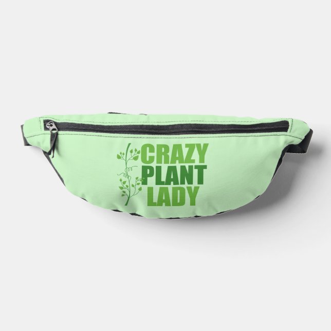 Crazy Plant Lady Cute Green Botanist Fanny Pack (Lay Down)