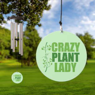 Crazy Plant Lady Cute Green Wind Chime