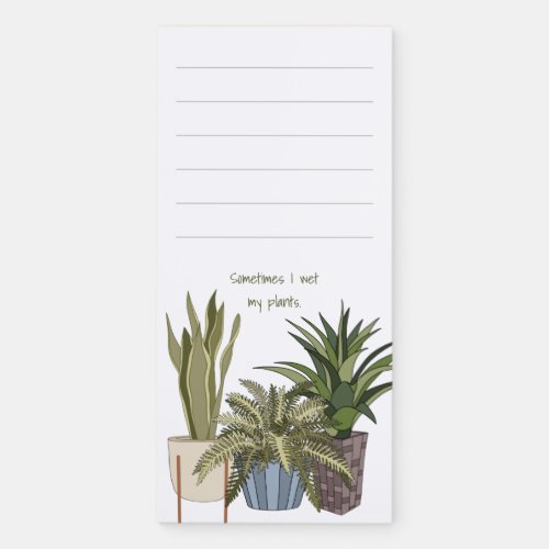 Crazy Plant Lady Fun Magnetic Notepad