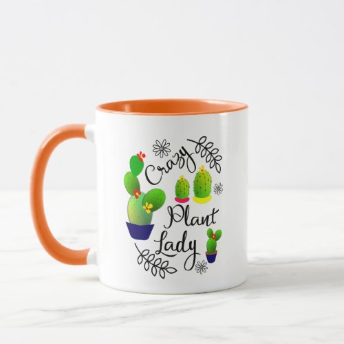 Crazy Plant Lady Funny Cactus Personalized Mug