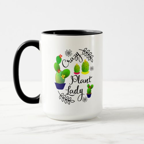 Crazy Plant Lady Funny Cactus Personalized Mug