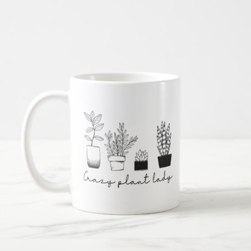 Crazy Plant Lady Funny Plant Lover Gardening Gift  Coffee Mug