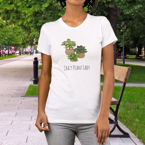 Crazy Plant Lady Funny  T_Shirt