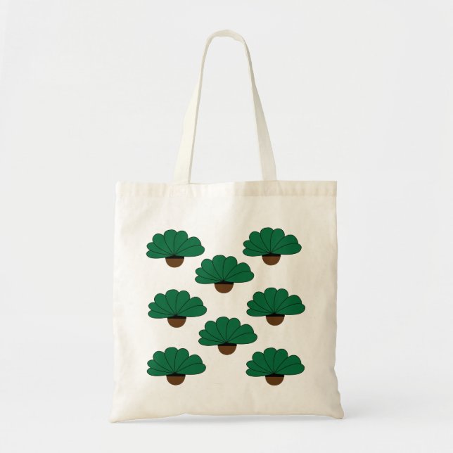 Crazy Plant Lady Green Potted Plants Tote Bag (Front)