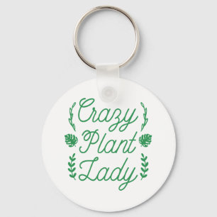 Crazy Plant Lady Keychain