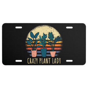 Crazy Plant Lady License Plate