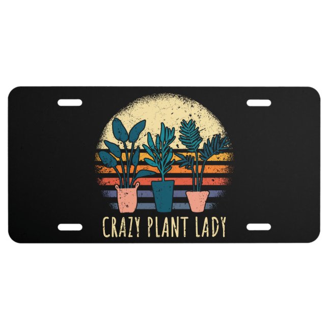Crazy Plant Lady License Plate (Front)