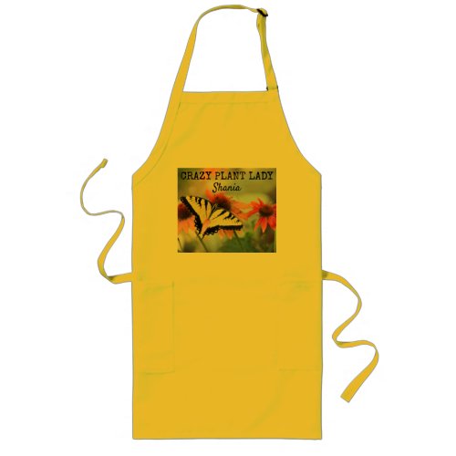 Crazy Plant Lady Long Garden Apron