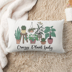 Crazy Plant Lady Lumbar Pillow