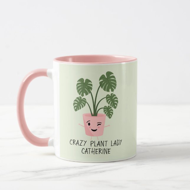 Crazy Plant Lady Plant Lover Personalized Mug (Left)