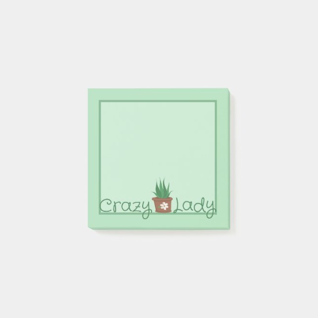 Crazy Plant Lady Post-it Notes (Front)