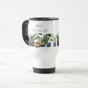 Crazy Plant Lady Pot Plant & Cactus  Bone Travel M Mug