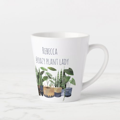 Crazy Plant Lady Pot Plant  Cactus  Latte Mug