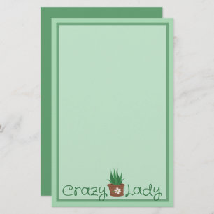 Crazy Plant Lady Stationery