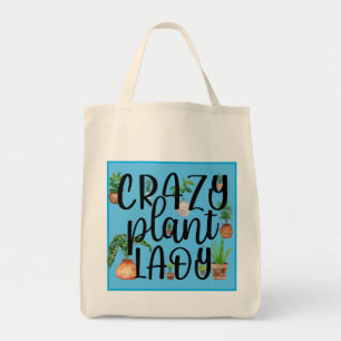 Crazy Plant Lady Tote Bag with Potted Plants