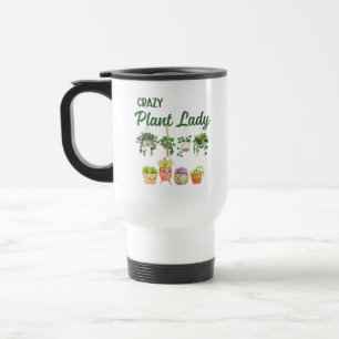Crazy plant lady travel mug