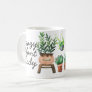 Crazy Plant Lady Watercolor Potted Plants Coffee Mug