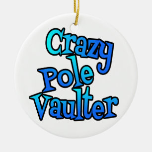 Crazy Pole Vaulter Ceramic Ornament
