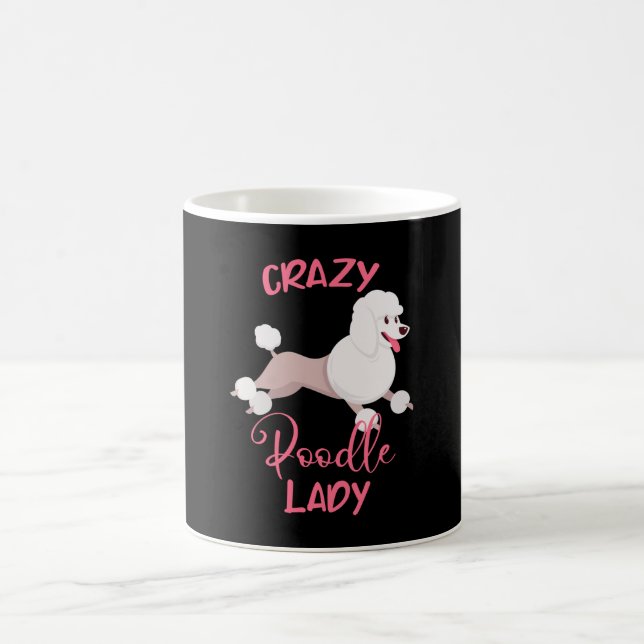 Crazy Poodle Lady Funny Dog Mama Women Coffee Mug (Center)