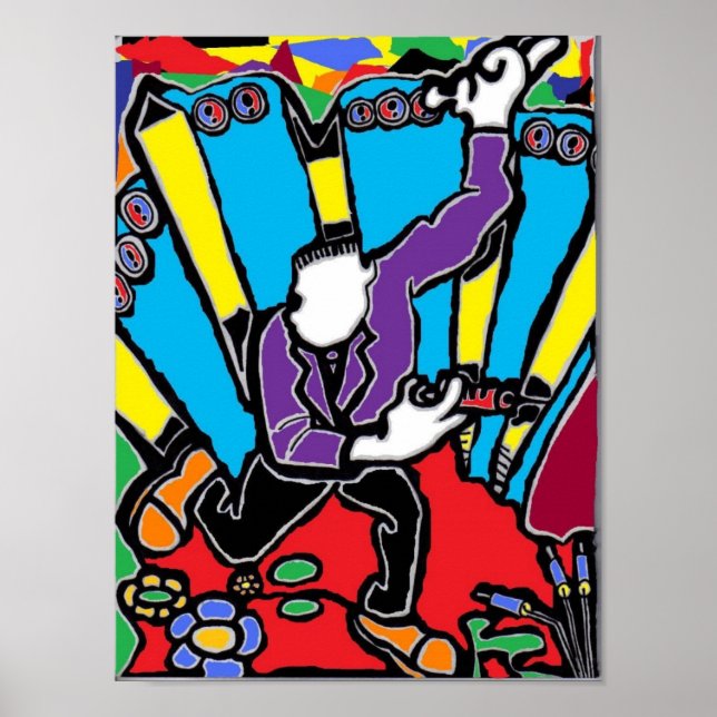 Crazy Psychadelic Colors Poster (Front)