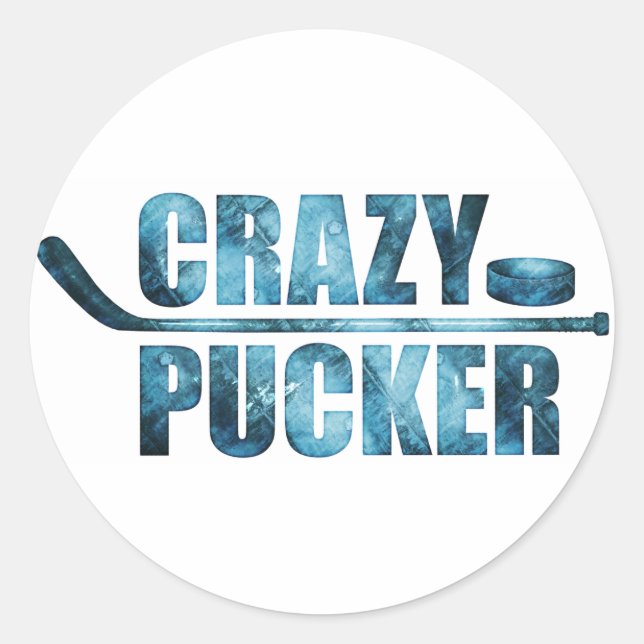Crazy Pucker (Hockey) Classic Round Sticker (Front)