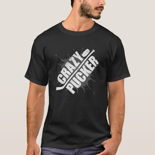 Crazy Pucker (Hockey) T-Shirt (Front)