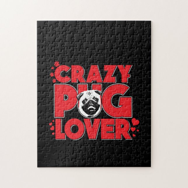 Crazy Pug Lover Pug Owner Gift Jigsaw Puzzle (Vertical)