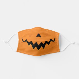 Crazy Pumpkin Jack-O-Lantern Mouth Adult Cloth Face Mask