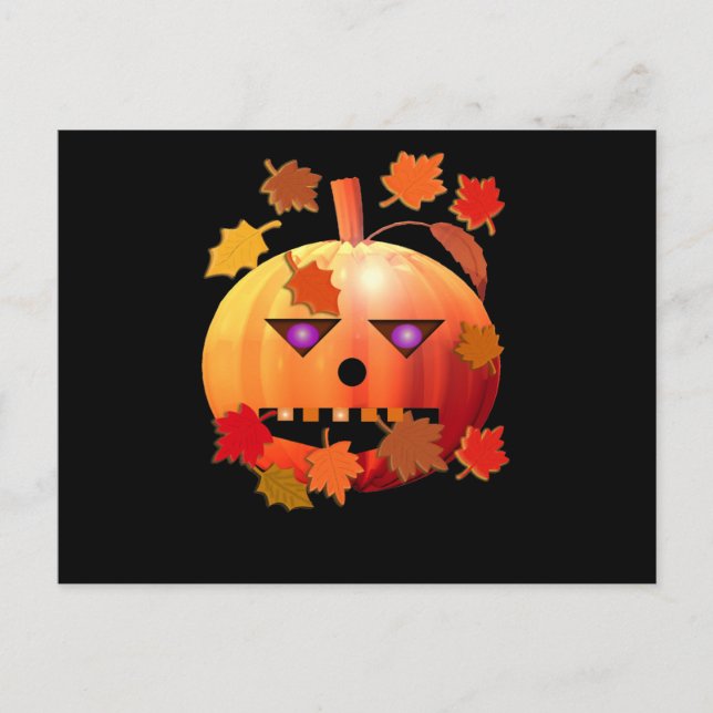 Crazy Pumpkin Postcard (Front)
