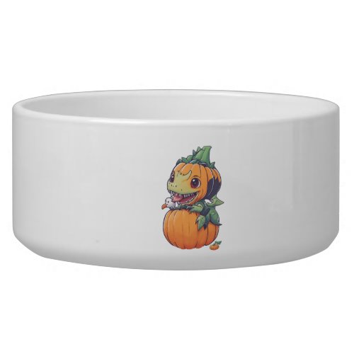crazy pumpkin trying to eat spooky  bowl