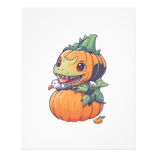 crazy pumpkin trying to eat spooky  photo print