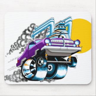 Crazy Purple Hot Rod Mousepad