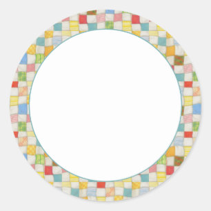 CRAZY QUILT 1.5" Round Matte Stickers