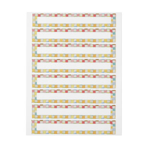 CRAZY QUILT 1"x7.25" Wide Labels