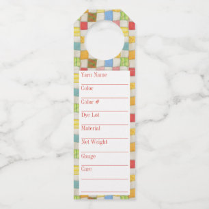 CRAZY QUILT 2.25"x7" Long Yarn Tags