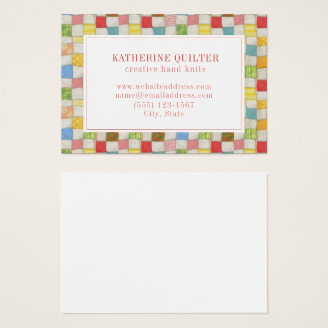 CRAZY QUILT 3.5x2.5 Business Card II  (Front & Back)