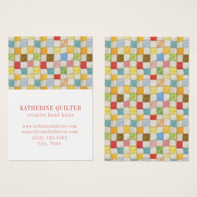 CRAZY QUILT 3.5x2.5 Business Card III (Front & Back)