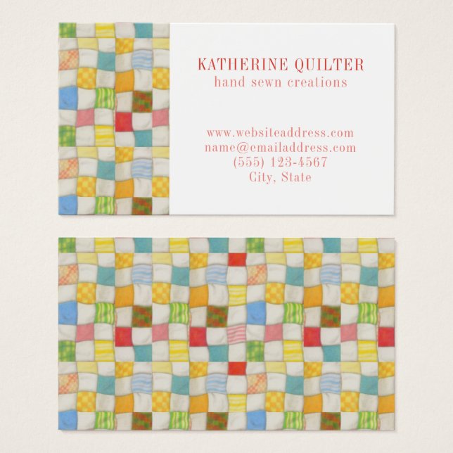 CRAZY QUILT 3.5x2 Business Card III (Front & Back)