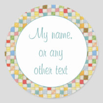 CRAZY QUILT 3" Round Matte Stickers
