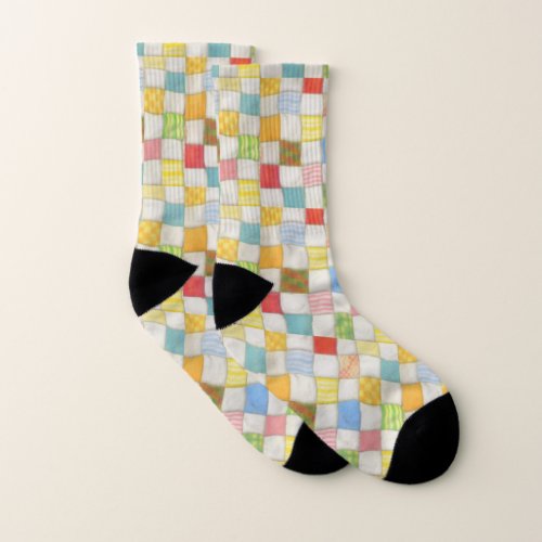 CRAZY QUILT All_Over_Print Socks