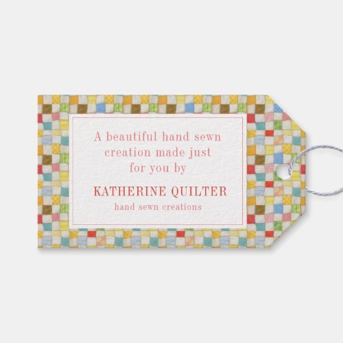 CRAZY QUILT Business Gift Tags