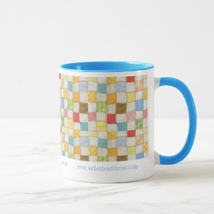 CRAZY QUILT Business ID Blue Combo Mug