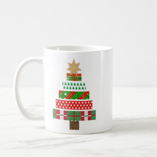 Crazy Quilt Christmas Tree  Gingerbread Quilter  Coffee Mug