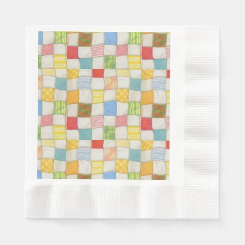 CRAZY QUILT Coined Luncheon Paper Napkins